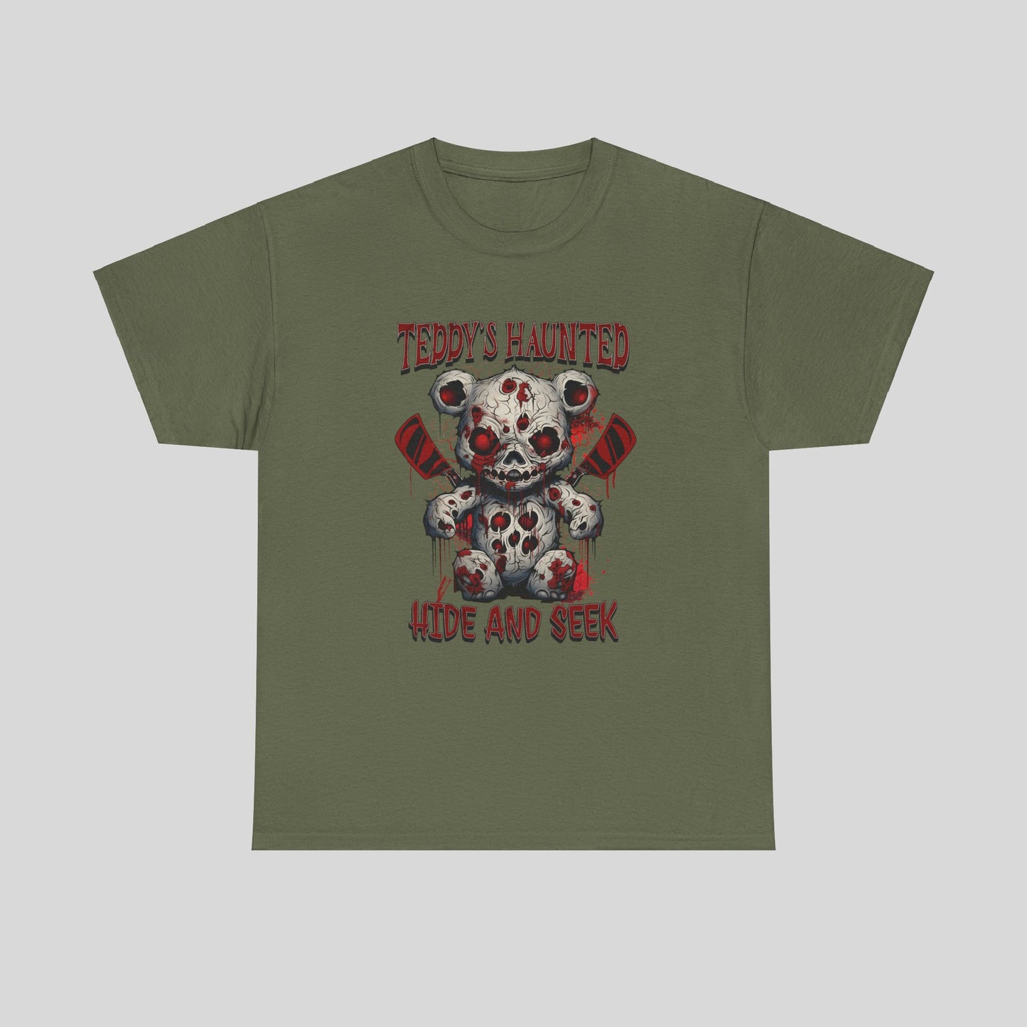 Teddy's Haunted Hide and Seek, Unisex Heavy Cotton Tee