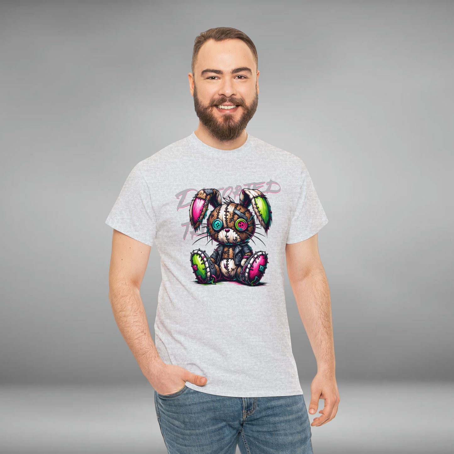 Distorted Truth, Ragdoll Bunny, Unisex Heavy Cotton Tee