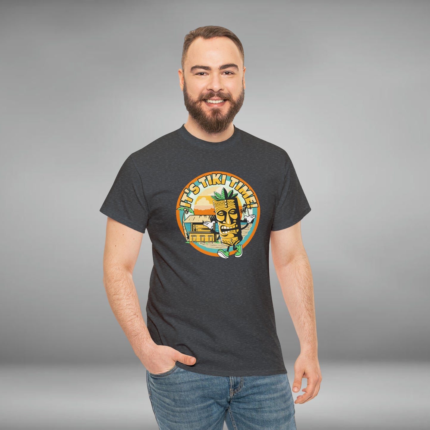 It's Tiki Time! Unisex Heavy Cotton Tee