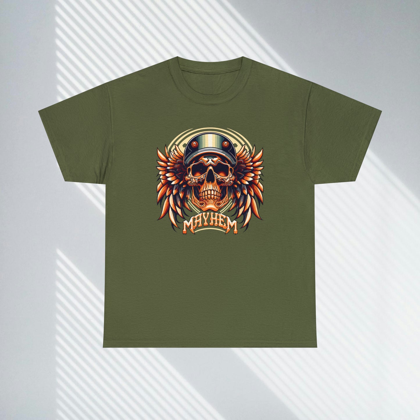 MAYHEM, Winged Skull Unisex Heavy Cotton Tee