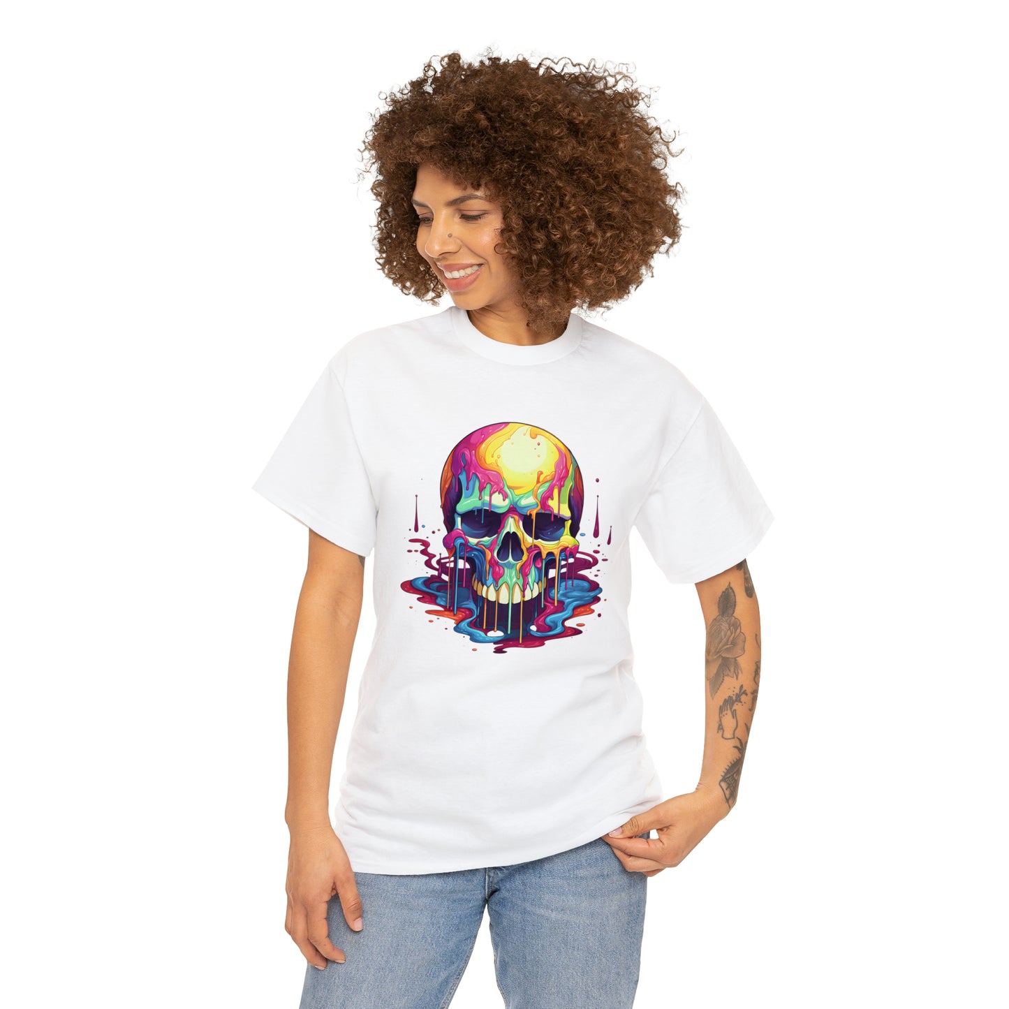 Painted Skull, Unisex Heavy Cotton Tee