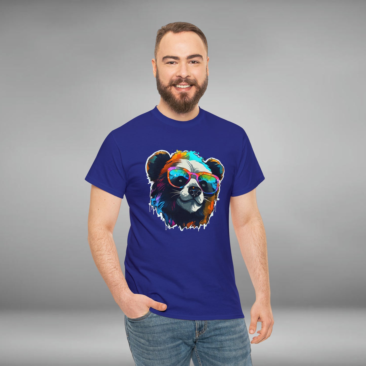 Panda Bear custom Unisex Heavy Cotton Graphic Tee