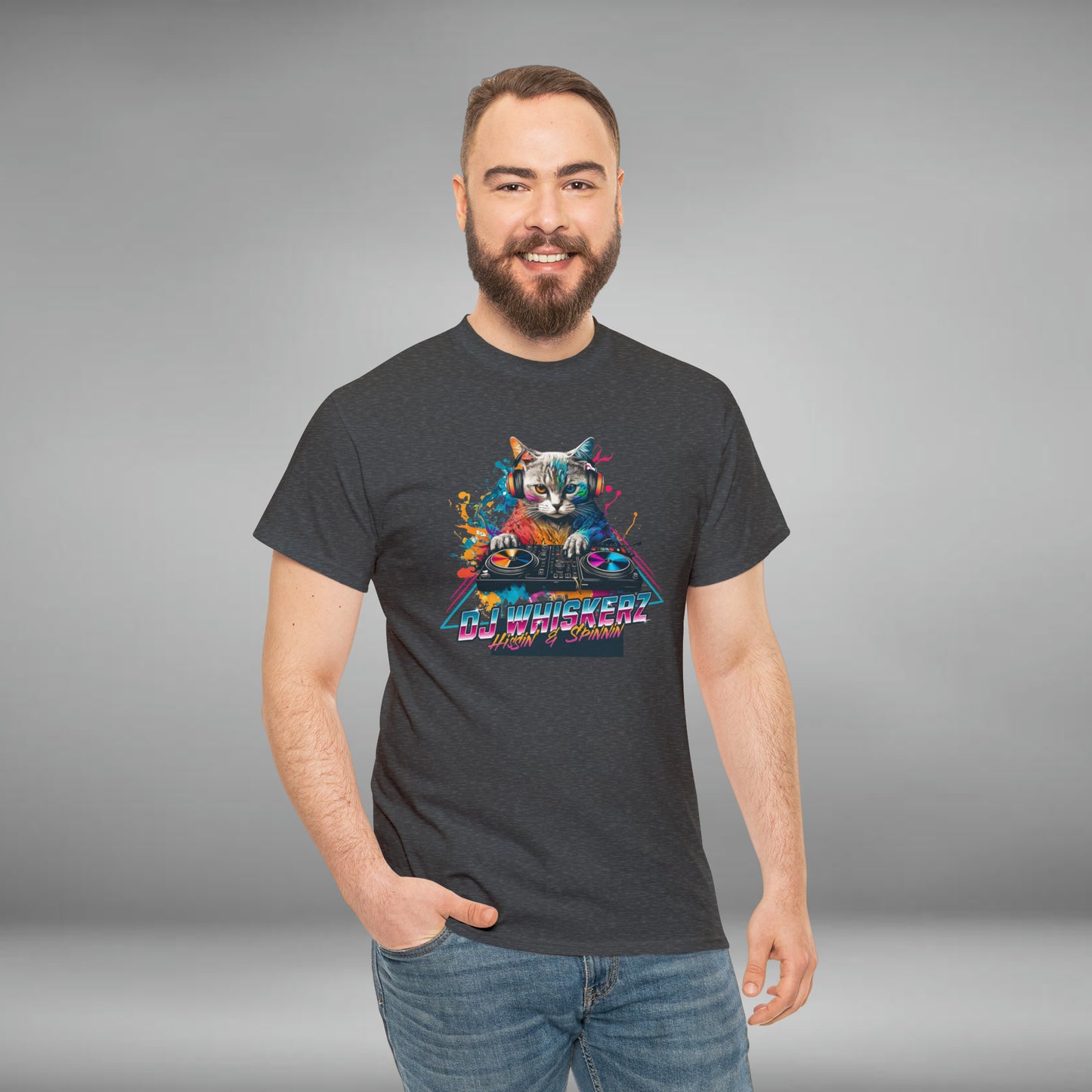 DJ WHISKERZ, Unisex Heavy Cotton Tee