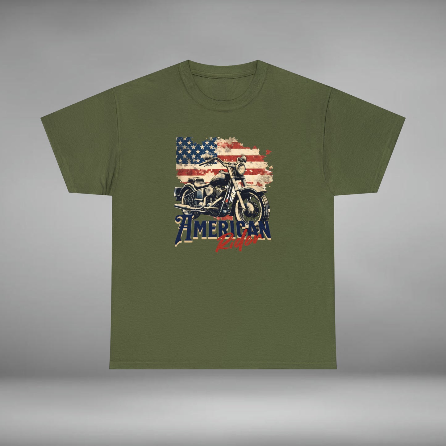 American Rider, Motorcycle Unisex Heavy Cotton Tee