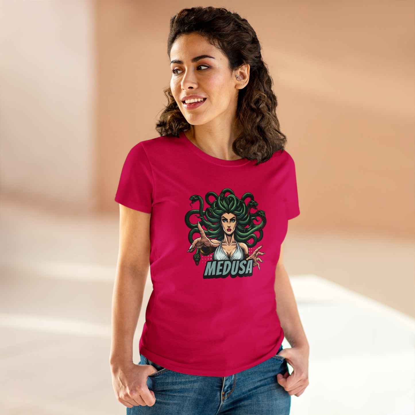 Medusa, Women's Midweight Cotton Tee