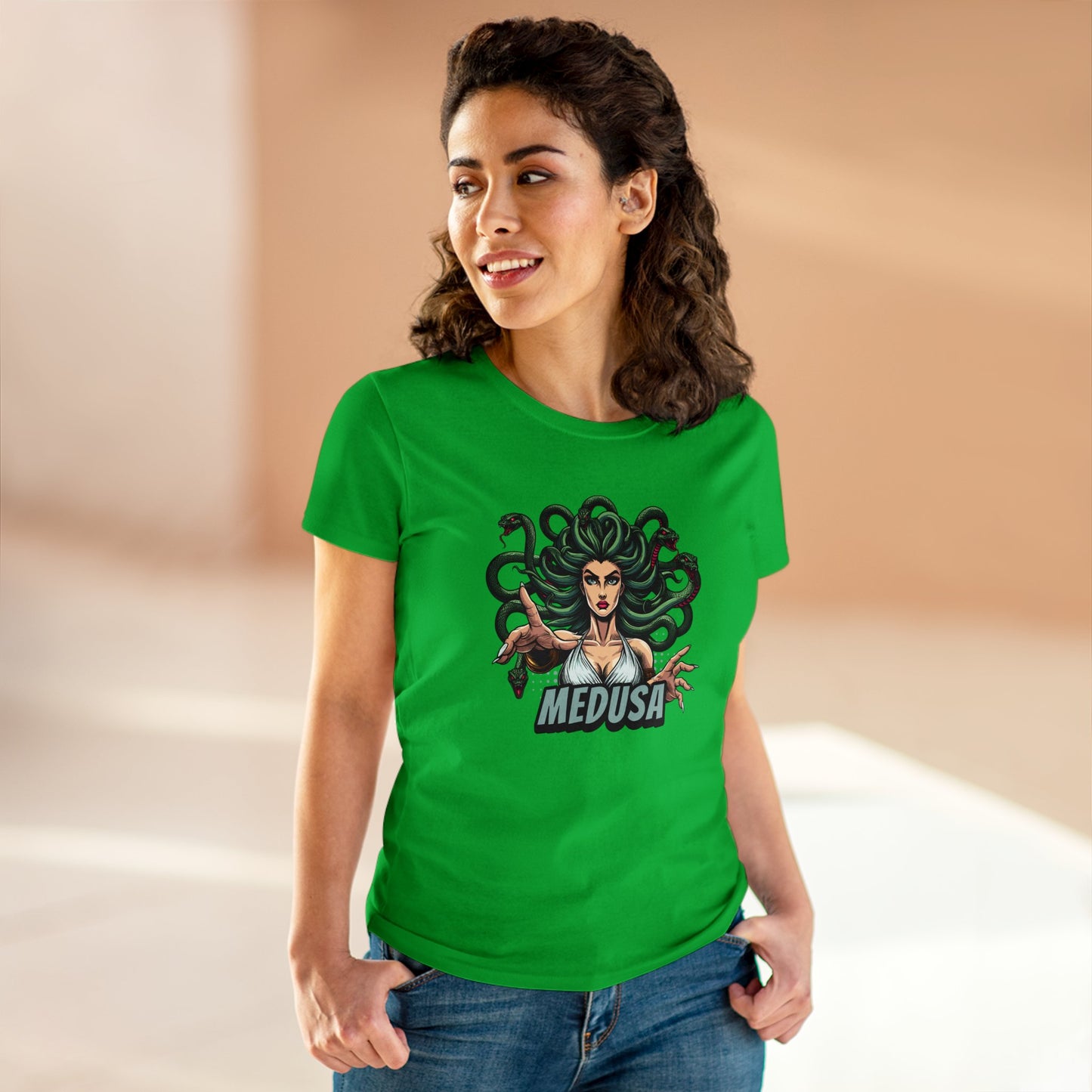 Medusa, Women's Midweight Cotton Tee