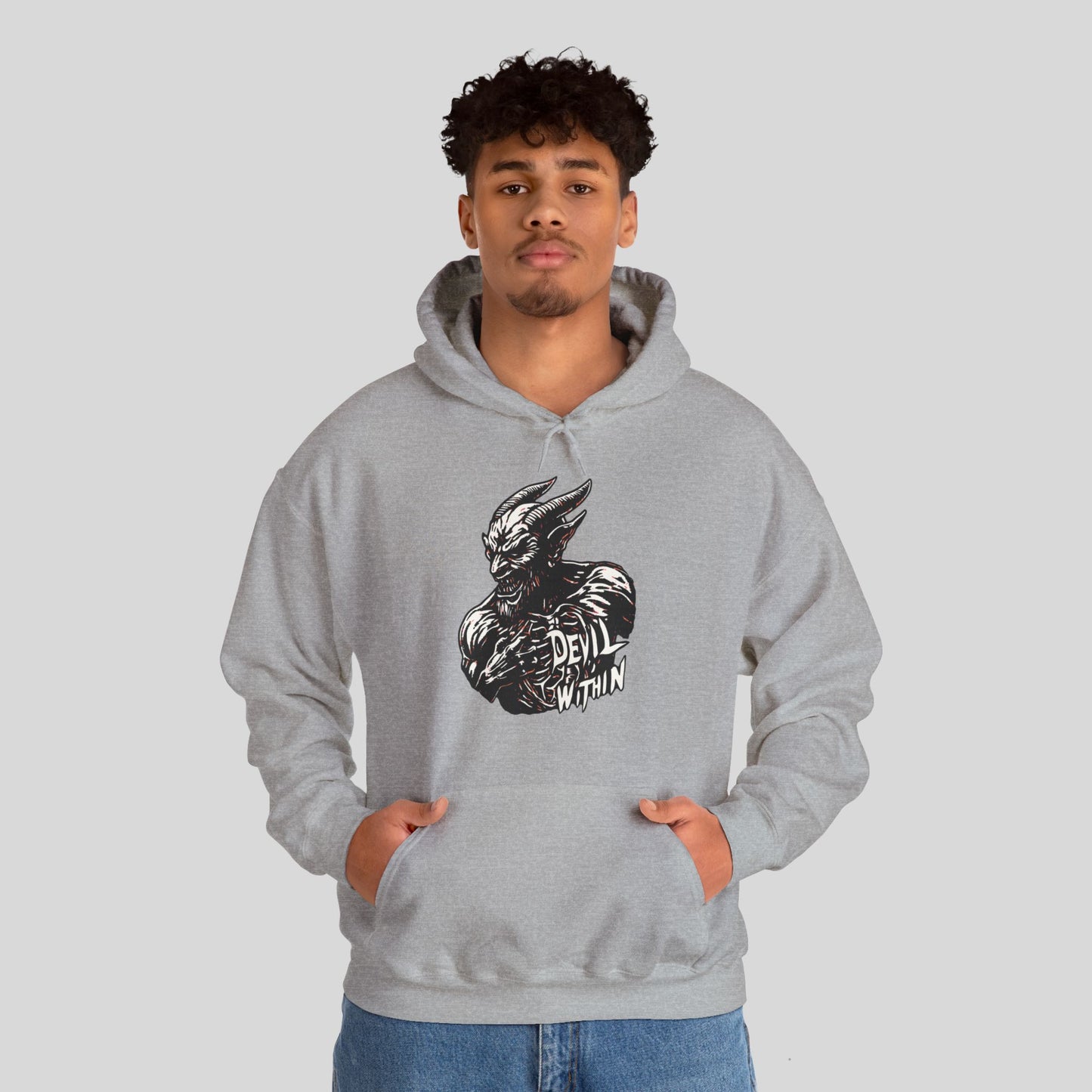 Devil Within, Unisex Heavy Blend™ Hooded Sweatshirt