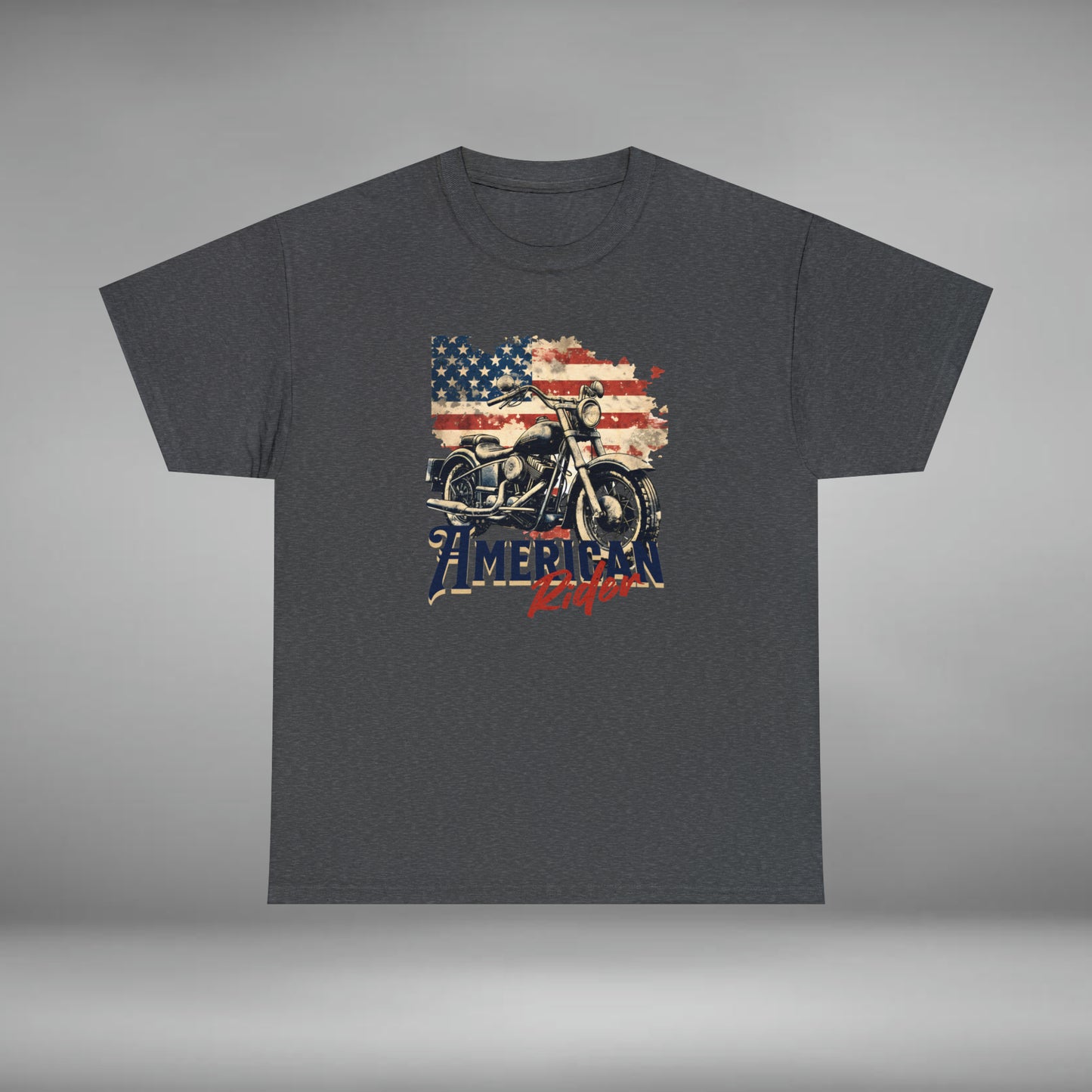 American Rider, Motorcycle Unisex Heavy Cotton Tee