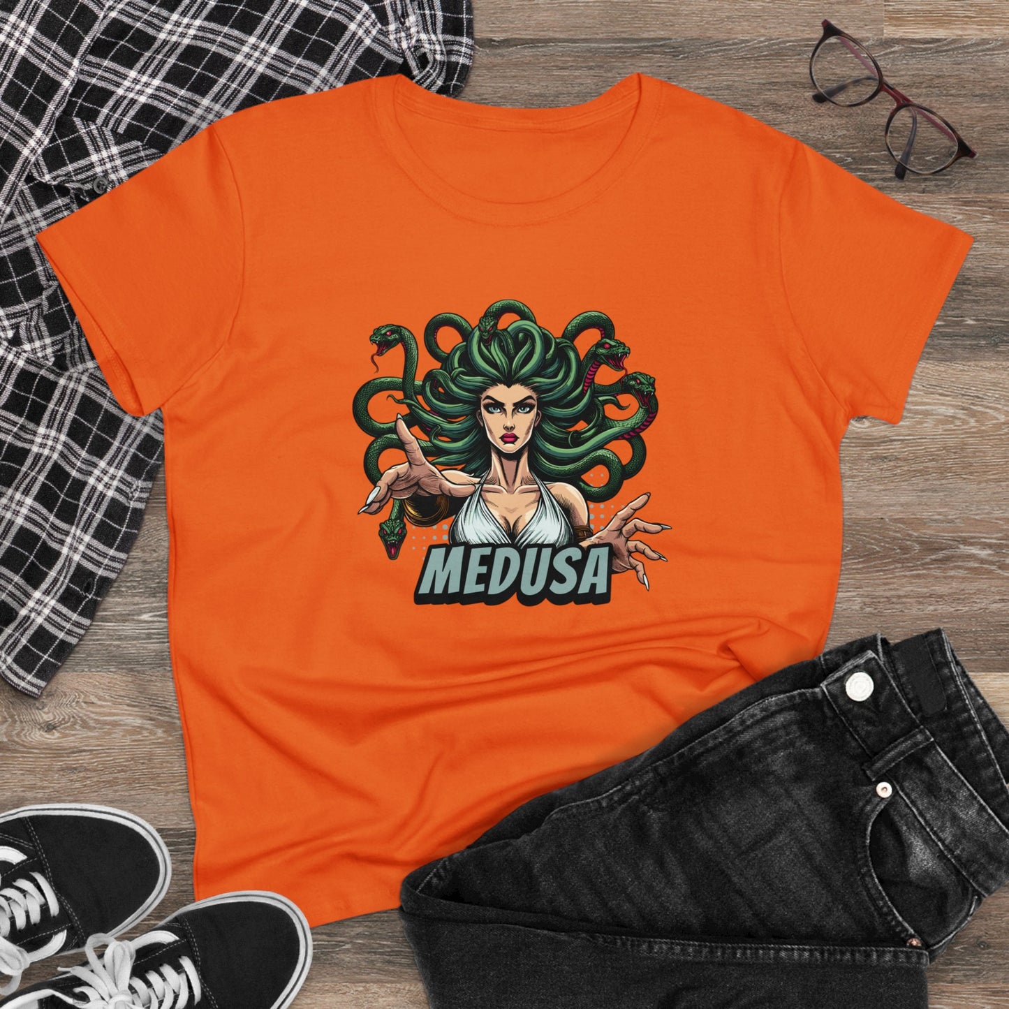 Medusa, Women's Midweight Cotton Tee