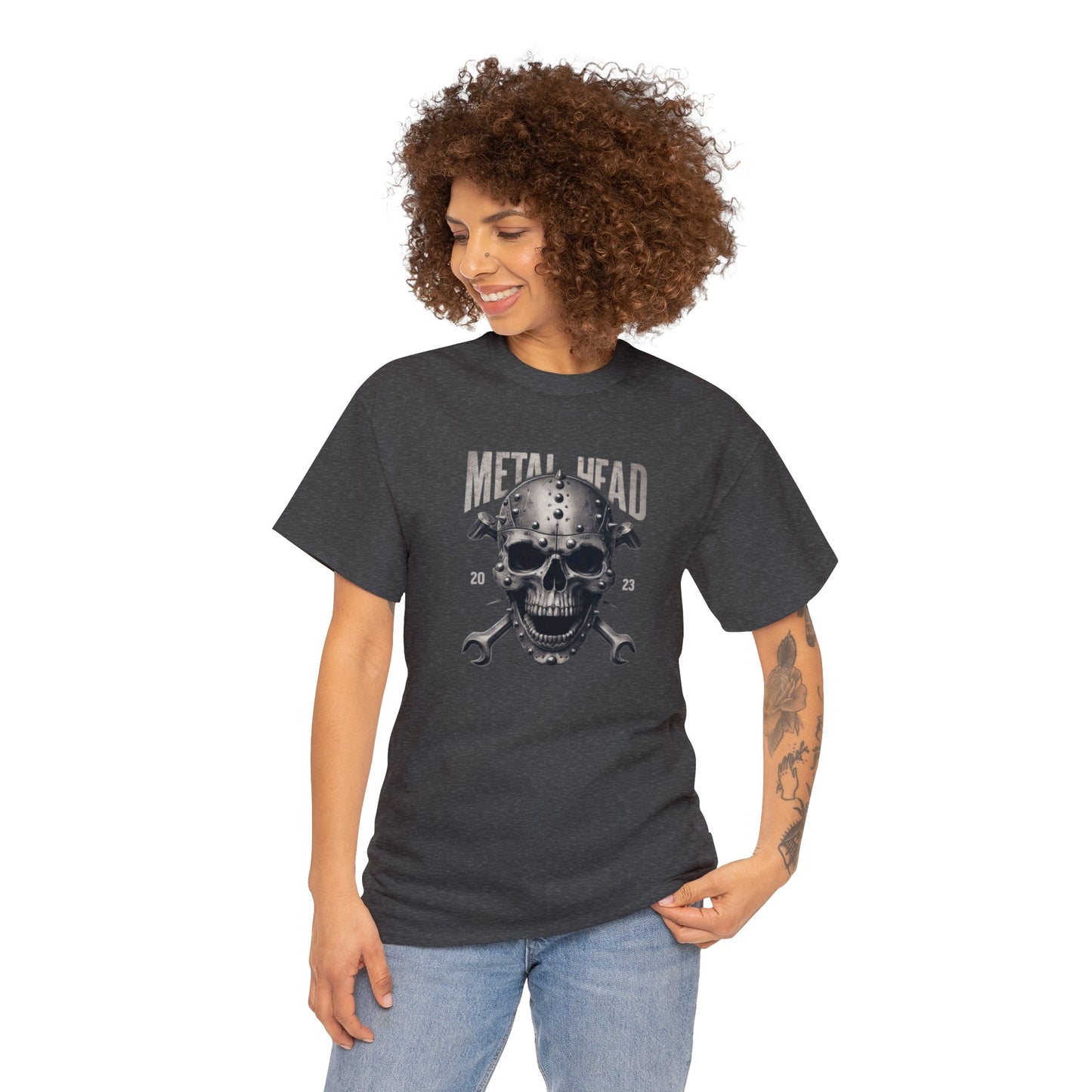 Metal Head Skull Heavy Cotton Tee