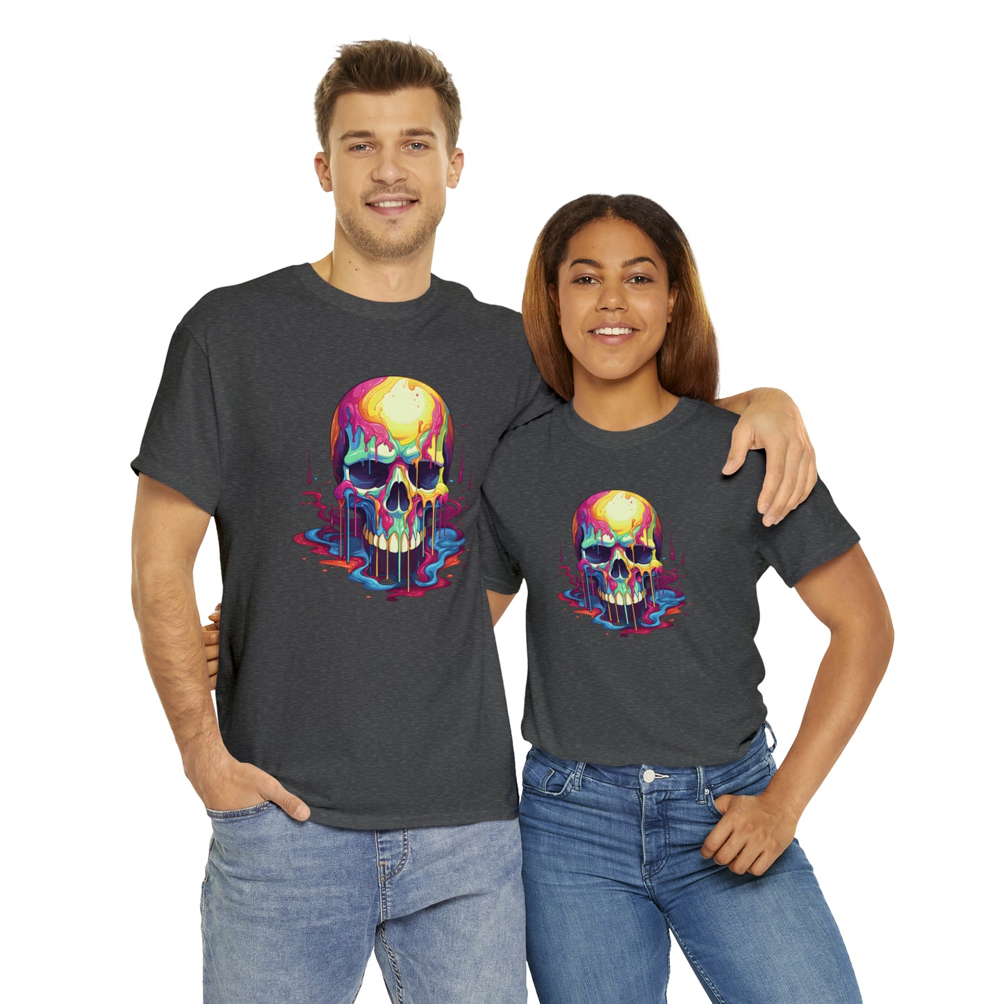 Painted Skull, Unisex Heavy Cotton Tee