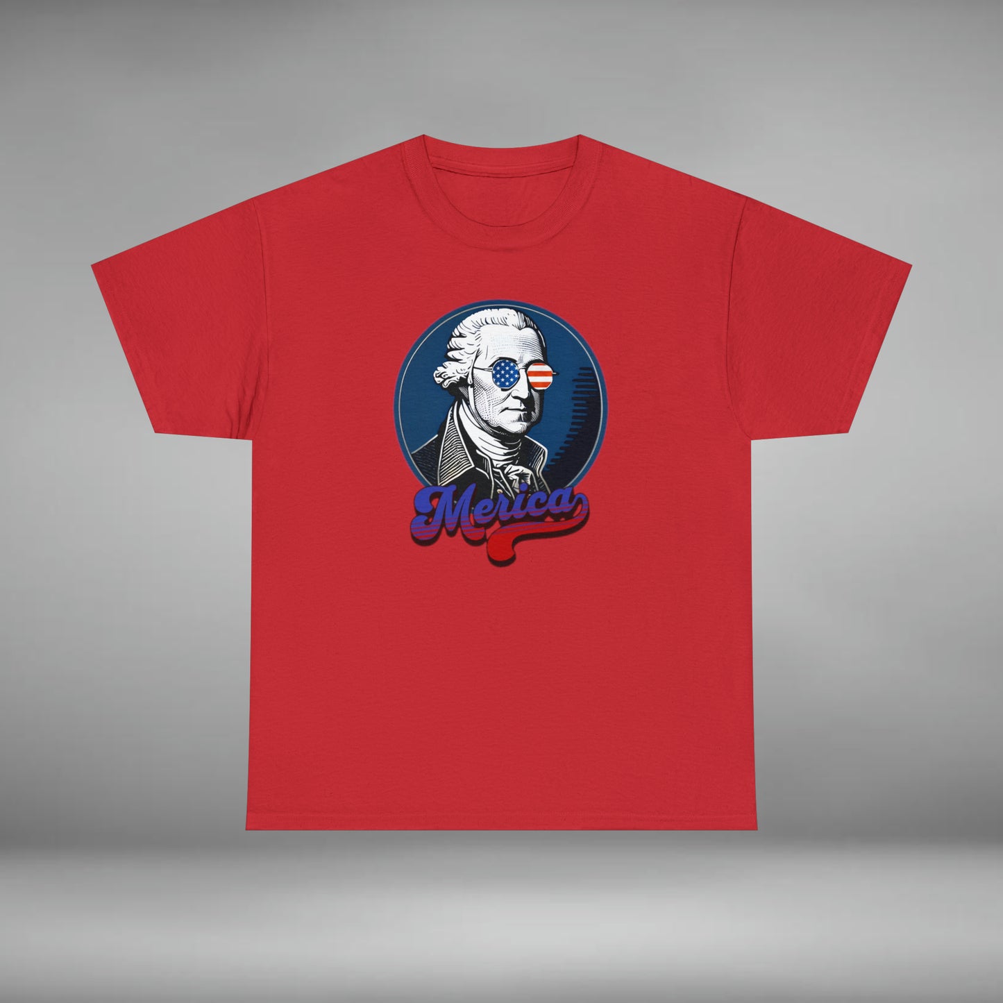 Merica, George Washington Unisex Heavy Cotton Graphic Tee