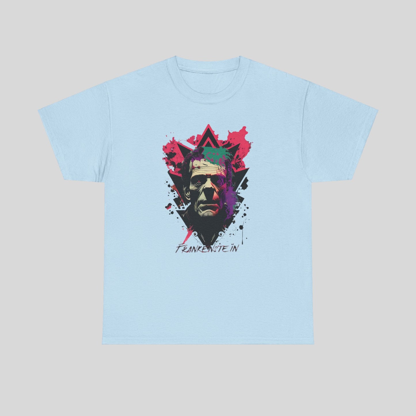 Frankenstein, Custom Graphic Unisex Heavy Cotton Tee