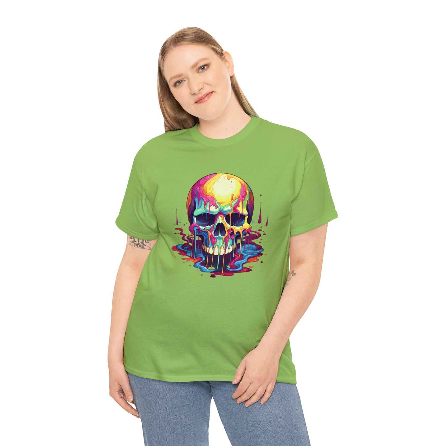 Painted Skull, Unisex Heavy Cotton Tee