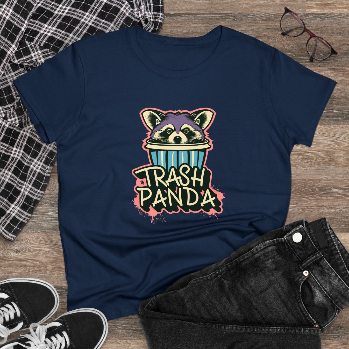 Trash Panda, Racoon, Women's Cotton Tee