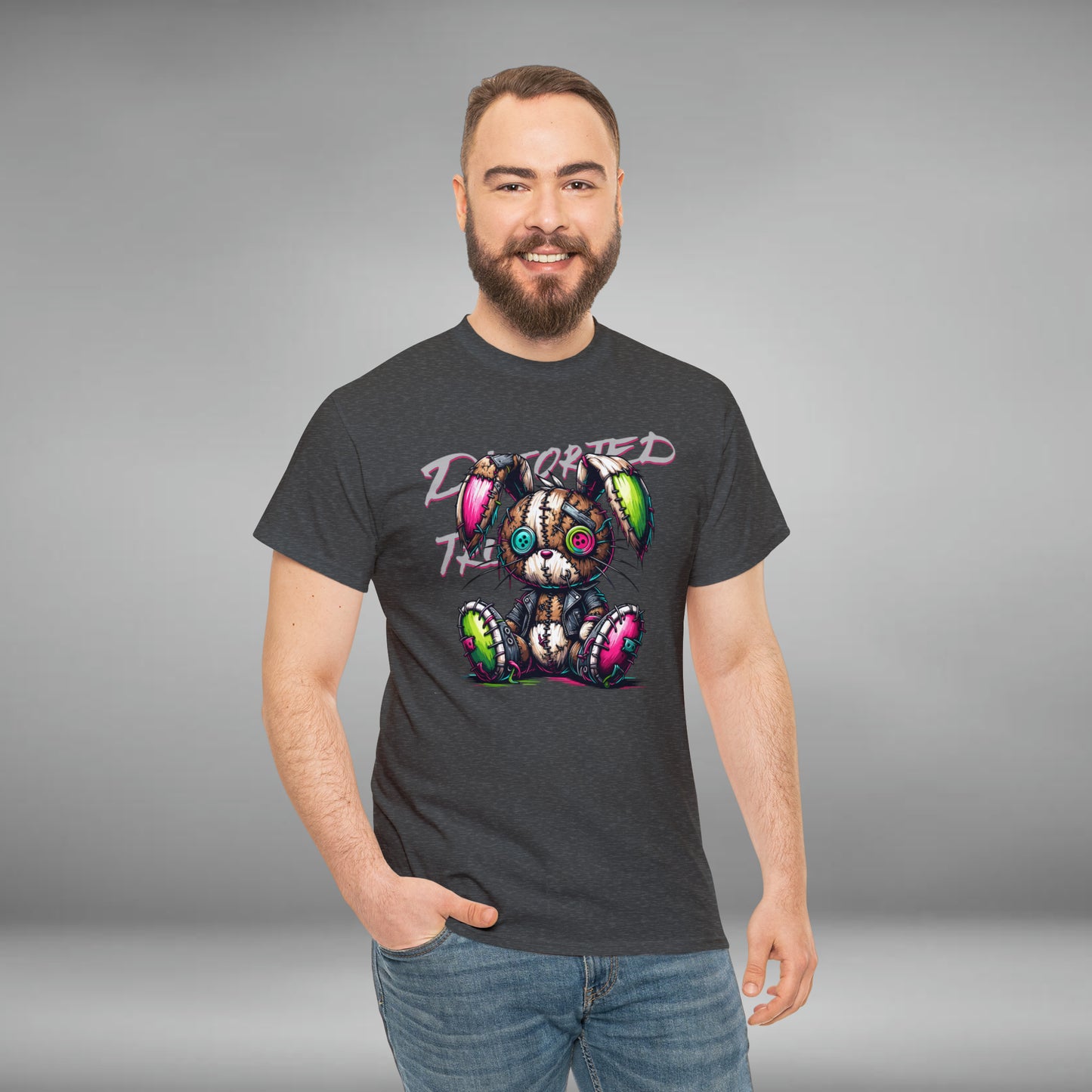 Distorted Truth, Ragdoll Bunny, Unisex Heavy Cotton Tee