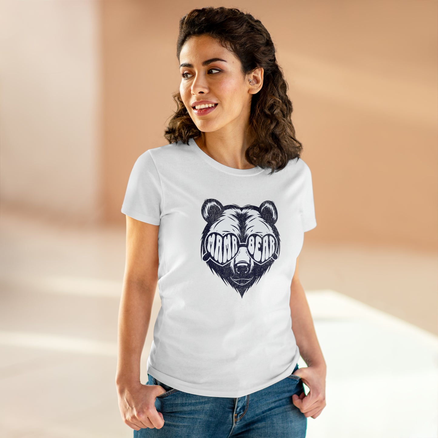 MAMA BEAR Women's Midweight Cotton Tee
