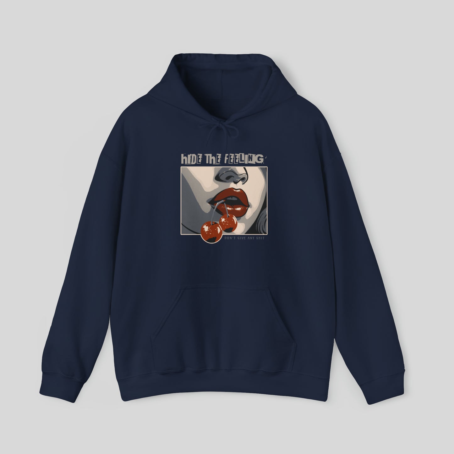 Hide The Feeling, Comic Girl Unisex Heavy Blend™ Hooded Sweatshirt