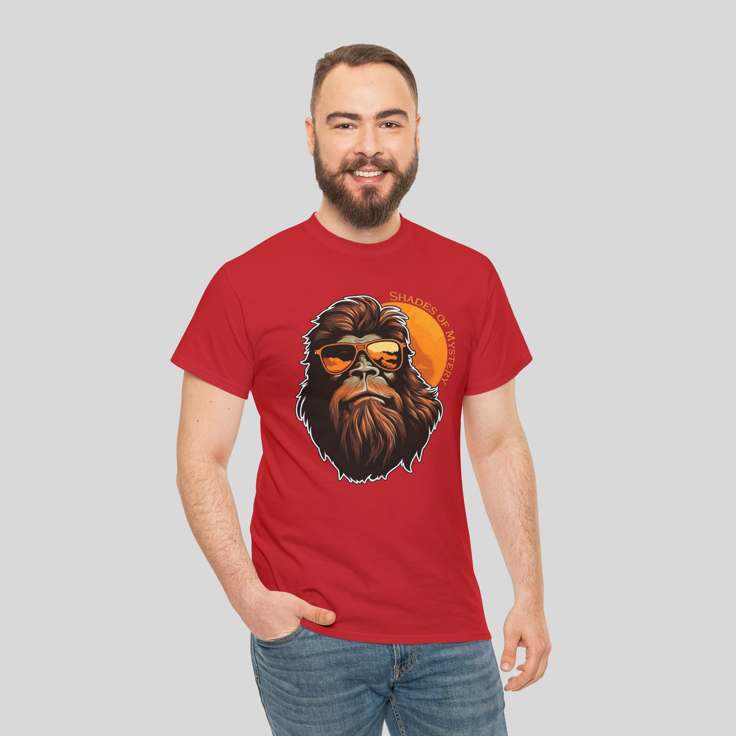 Bigfoot, Shades Of Mystery, Unisex Heavy Cotton Tee