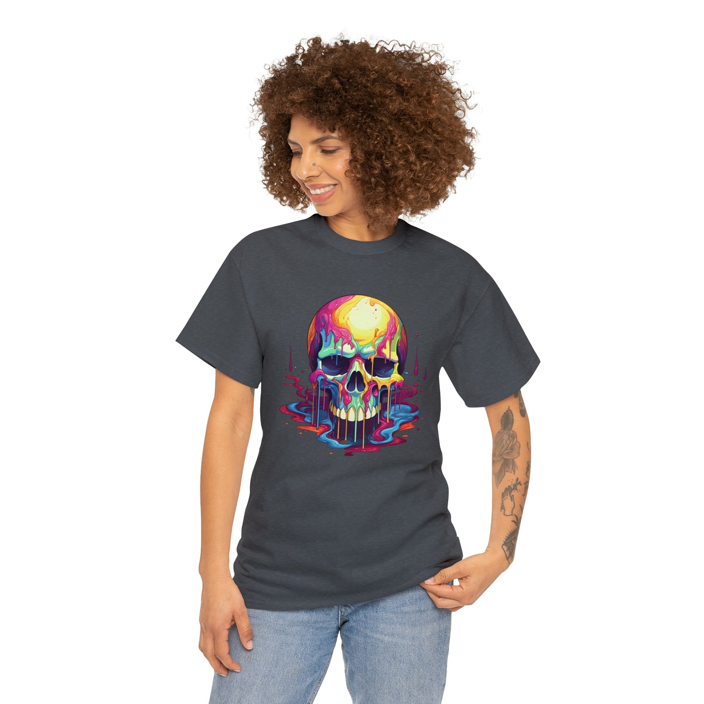 Painted Skull, Unisex Heavy Cotton Tee