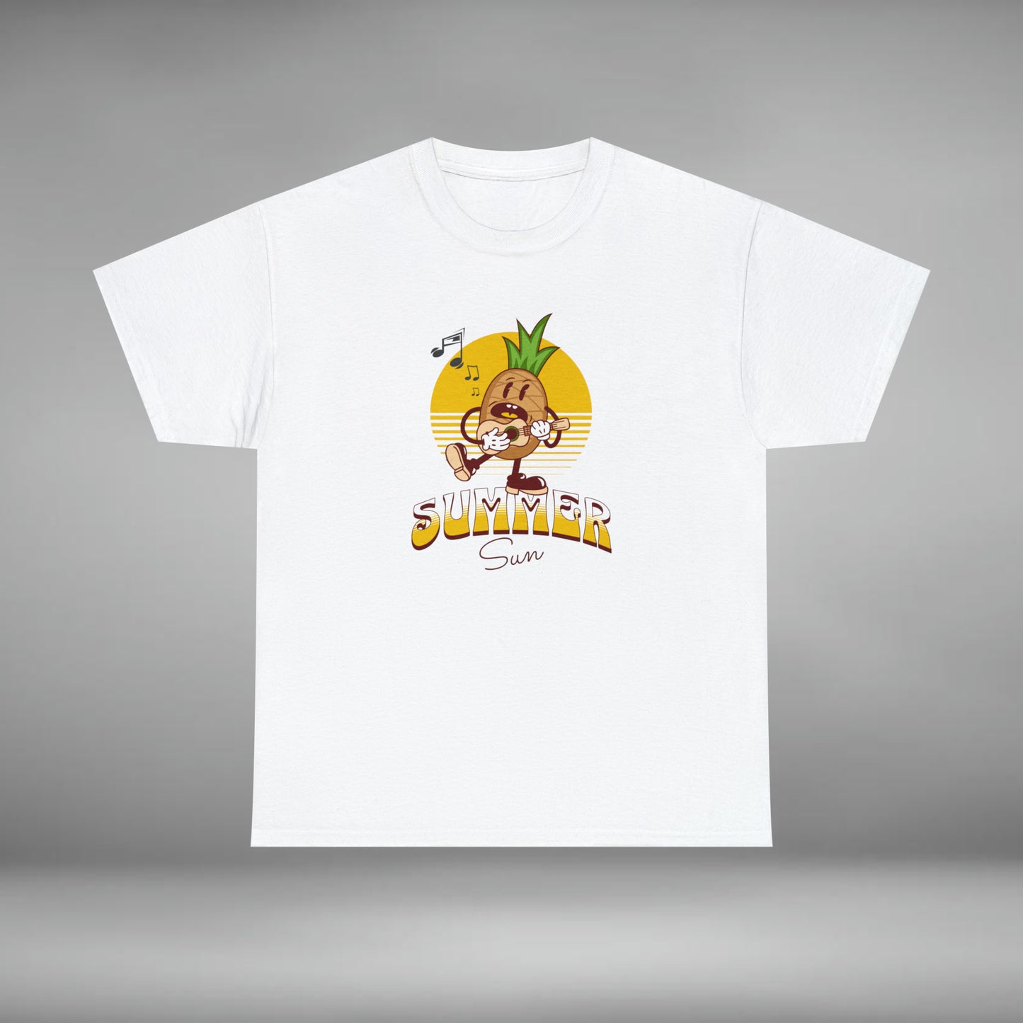 Summer Sun Pineapple, Unisex Heavy Cotton Tee