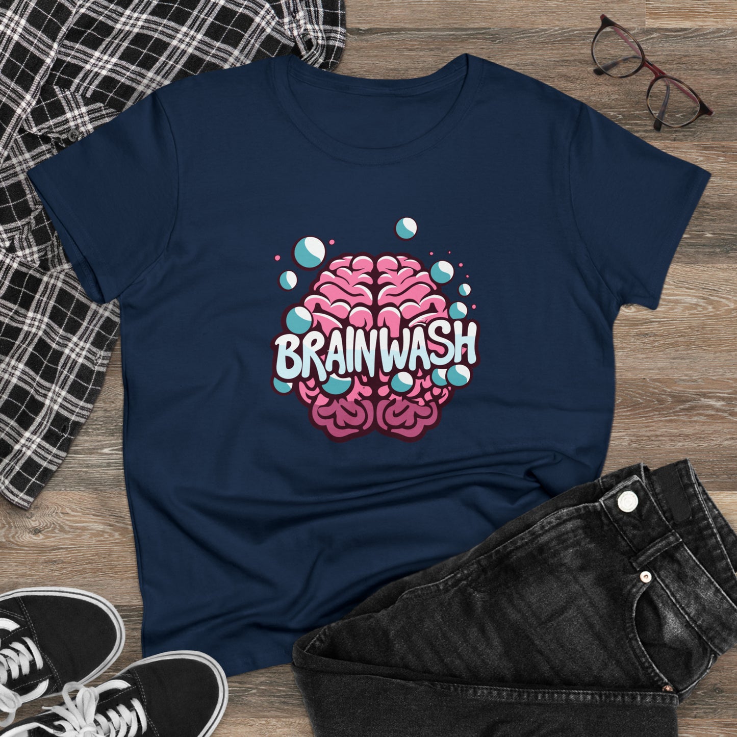 Brainwash, Women's Midweight Cotton Tee
