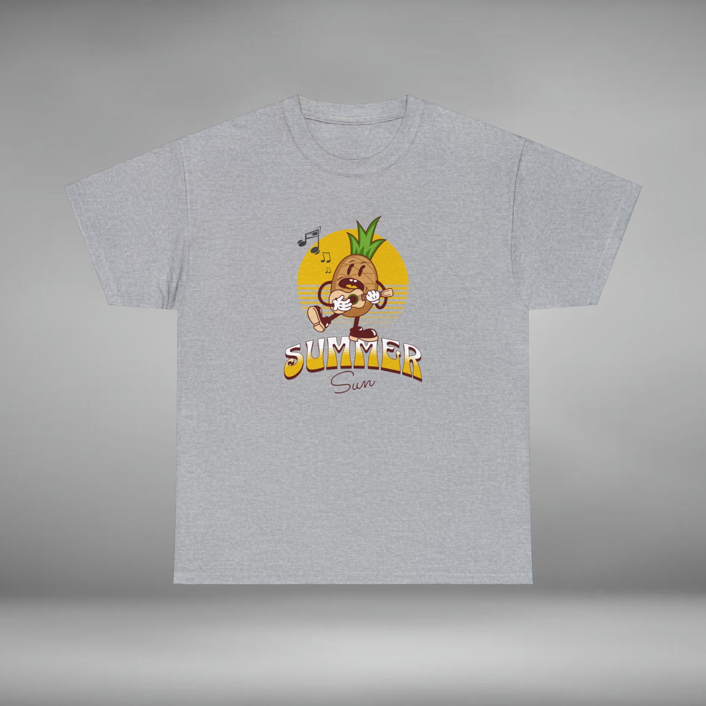 Summer Sun Pineapple, Unisex Heavy Cotton Tee