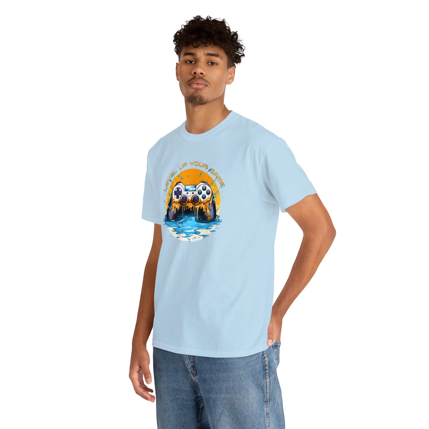Level Up Your Game, Game Controller Unisex Heavy Cotton Tee