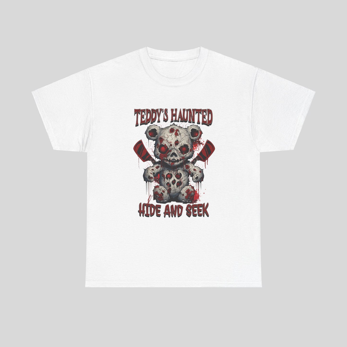 Teddy's Haunted Hide and Seek, Unisex Heavy Cotton Tee