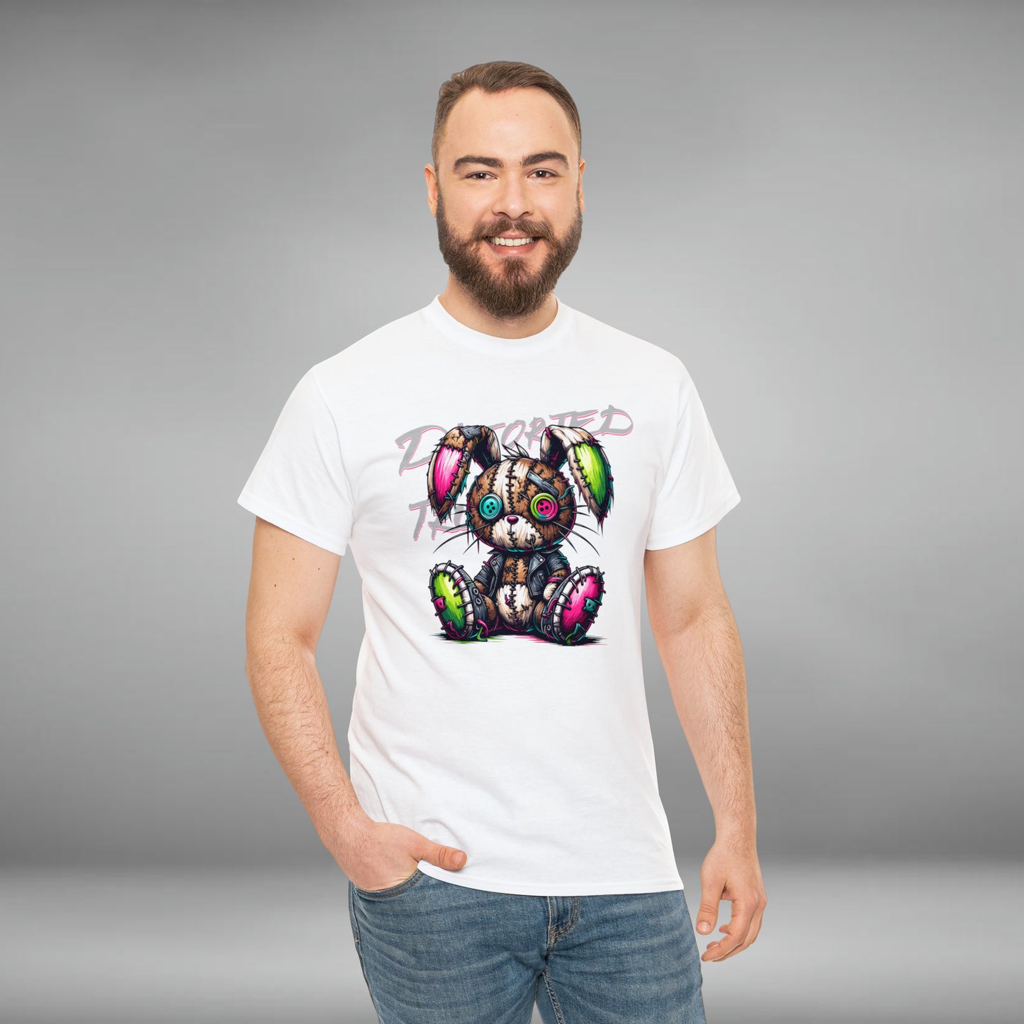 Distorted Truth, Ragdoll Bunny, Unisex Heavy Cotton Tee