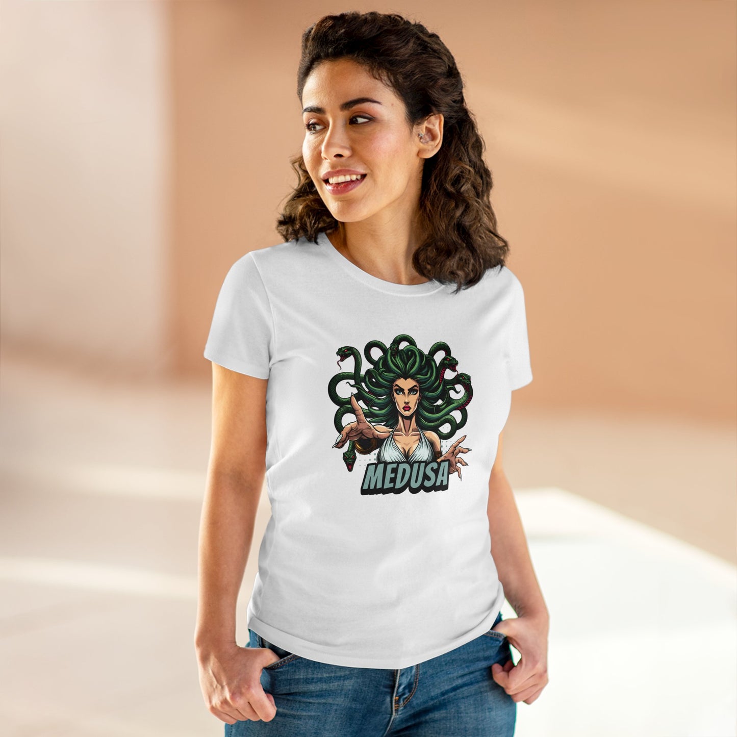 Medusa, Women's Midweight Cotton Tee
