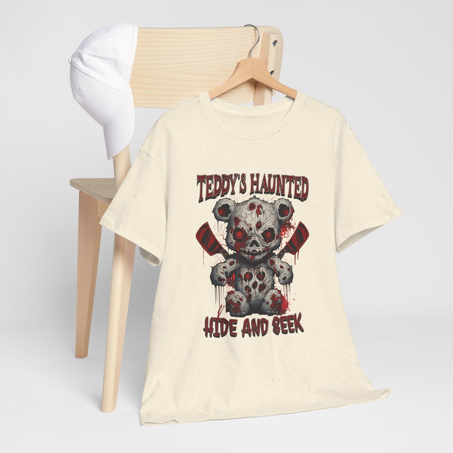 Teddy's Haunted Hide and Seek, Unisex Heavy Cotton Tee
