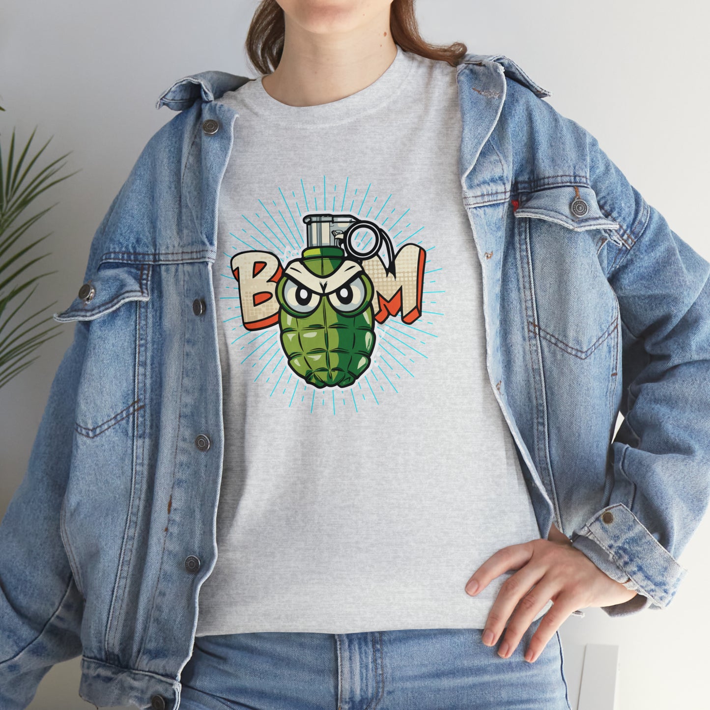 BOOM, Angry Grenade, Unisex Heavy Cotton Tee