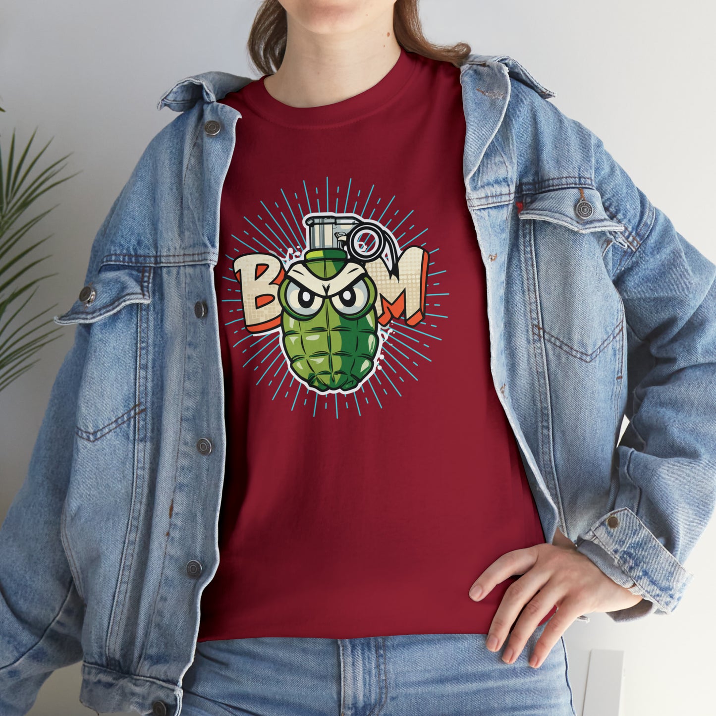 BOOM, Angry Grenade, Unisex Heavy Cotton Tee