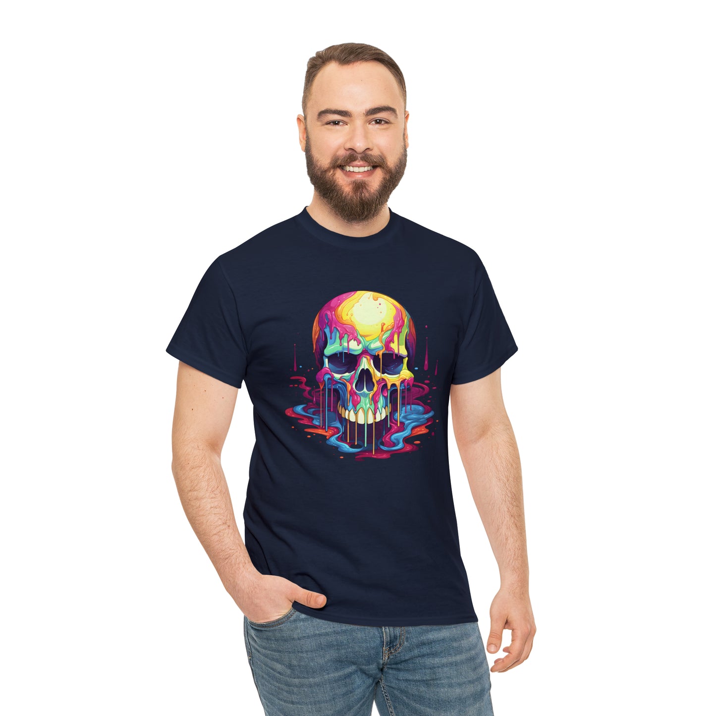 Painted Skull, Unisex Heavy Cotton Tee