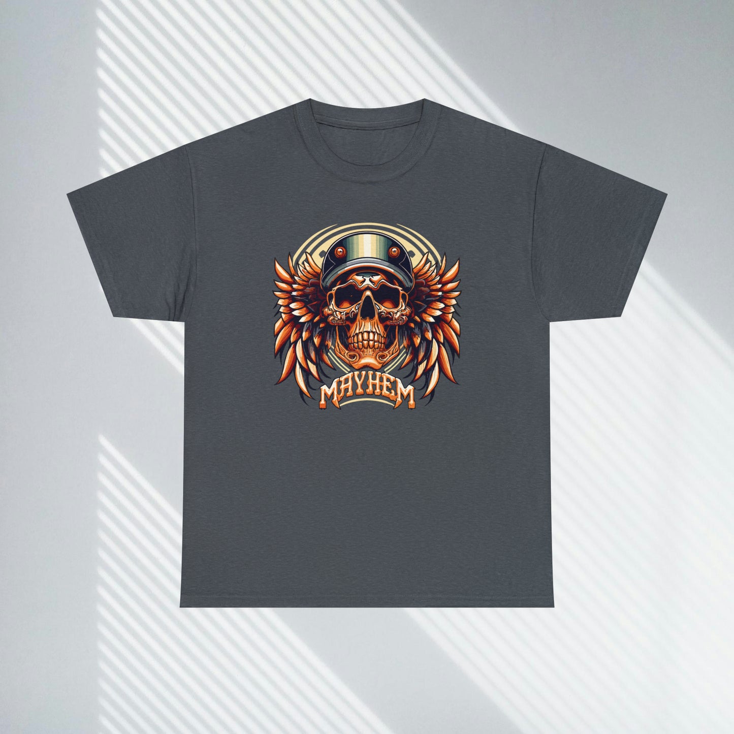 MAYHEM, Winged Skull Unisex Heavy Cotton Tee