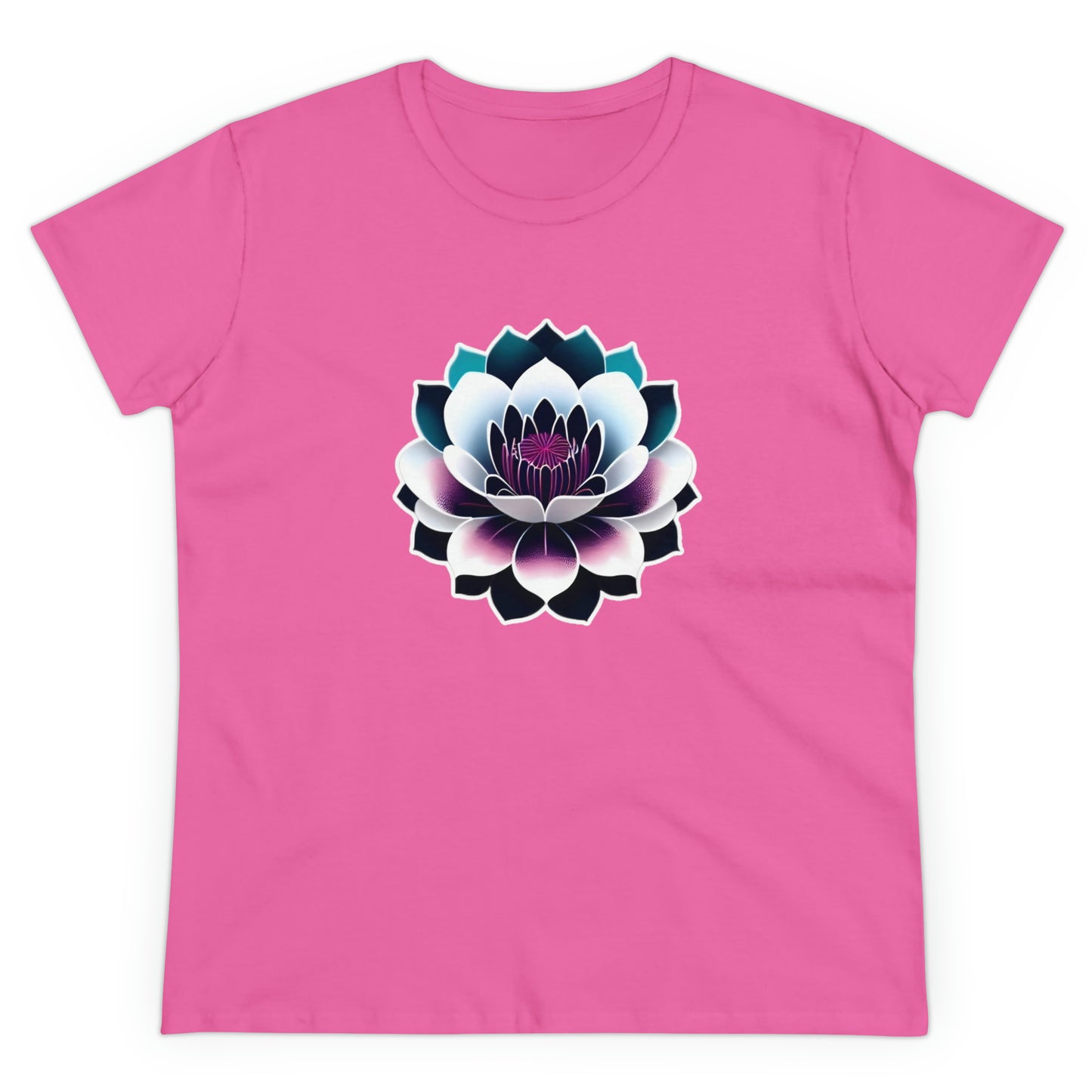 Lotus Flower, Women's Midweight Cotton Tee