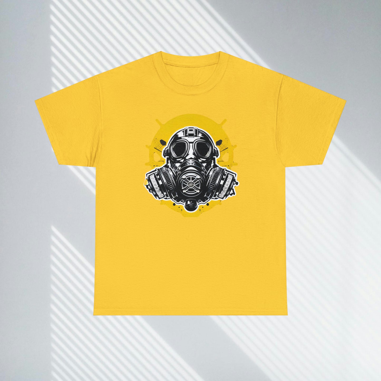 Gas Mask, Custom Unisex Heavy Cotton Graphic Tee