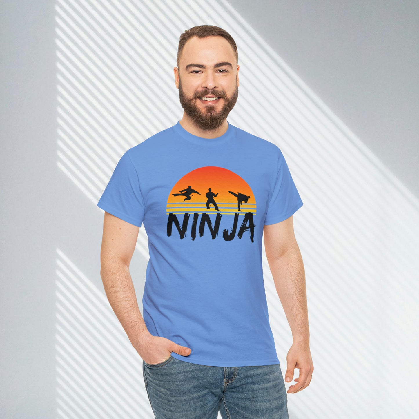 NINJA, Custom Unisex Heavy Cotton Graphic Tee