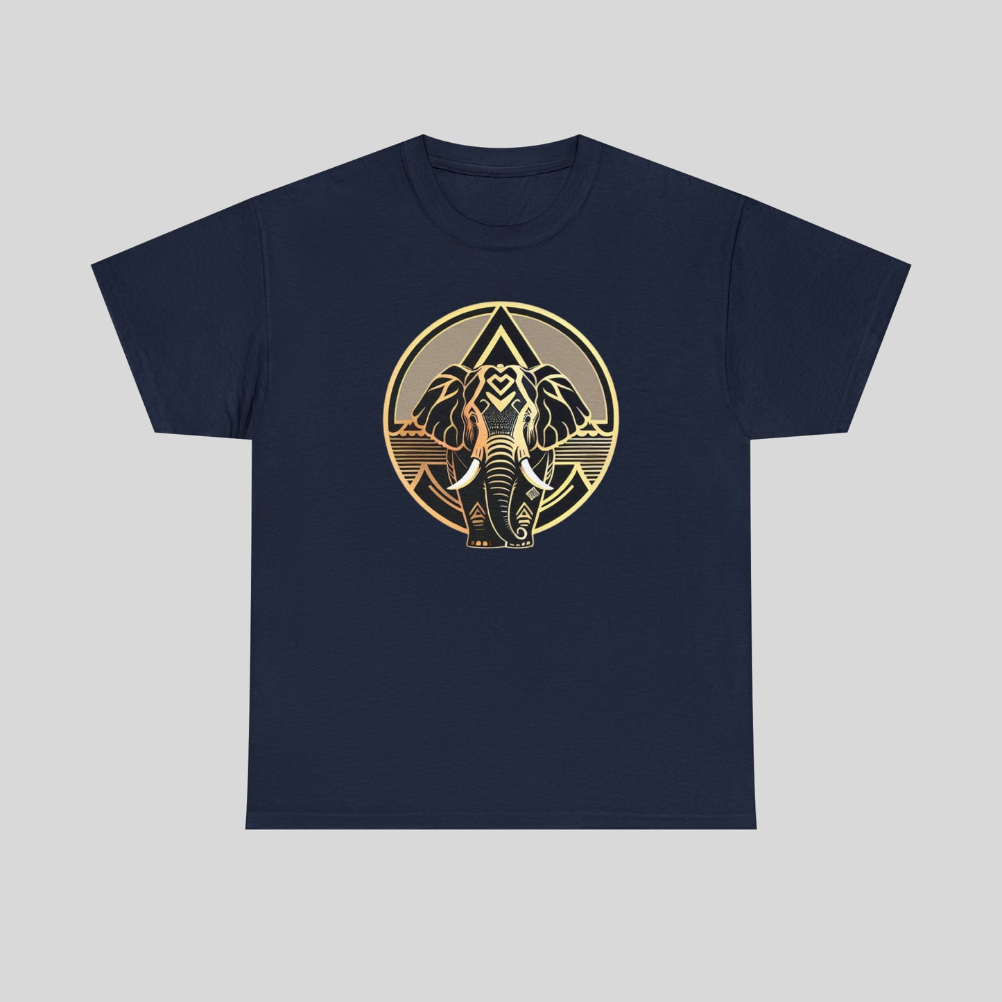 Elephant, Custom Graphic Unisex Heavy Cotton Tee