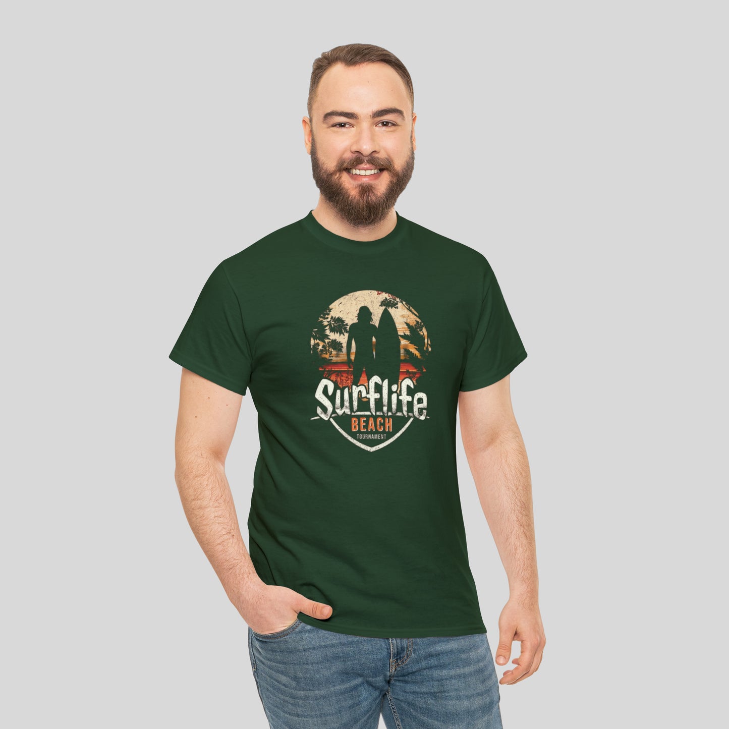 Surflife Beach Tournament, Unisex Heavy Cotton Graphic Tee