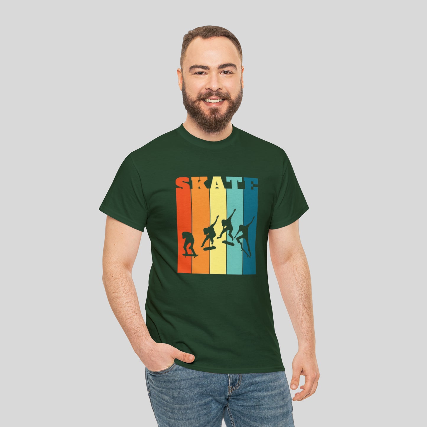 SKATE, Custom Graphic Unisex Heavy Cotton Tee