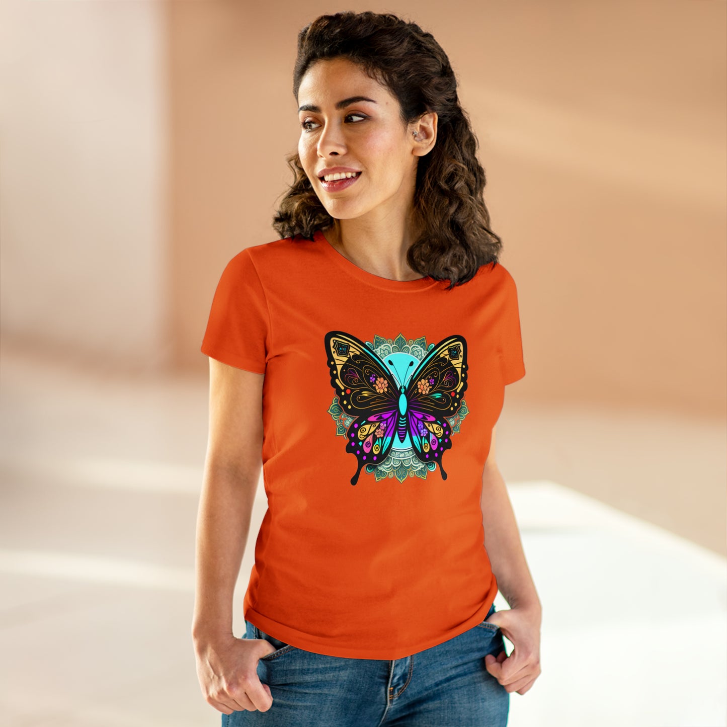 Butterfly, Women's Midweight Cotton Tee