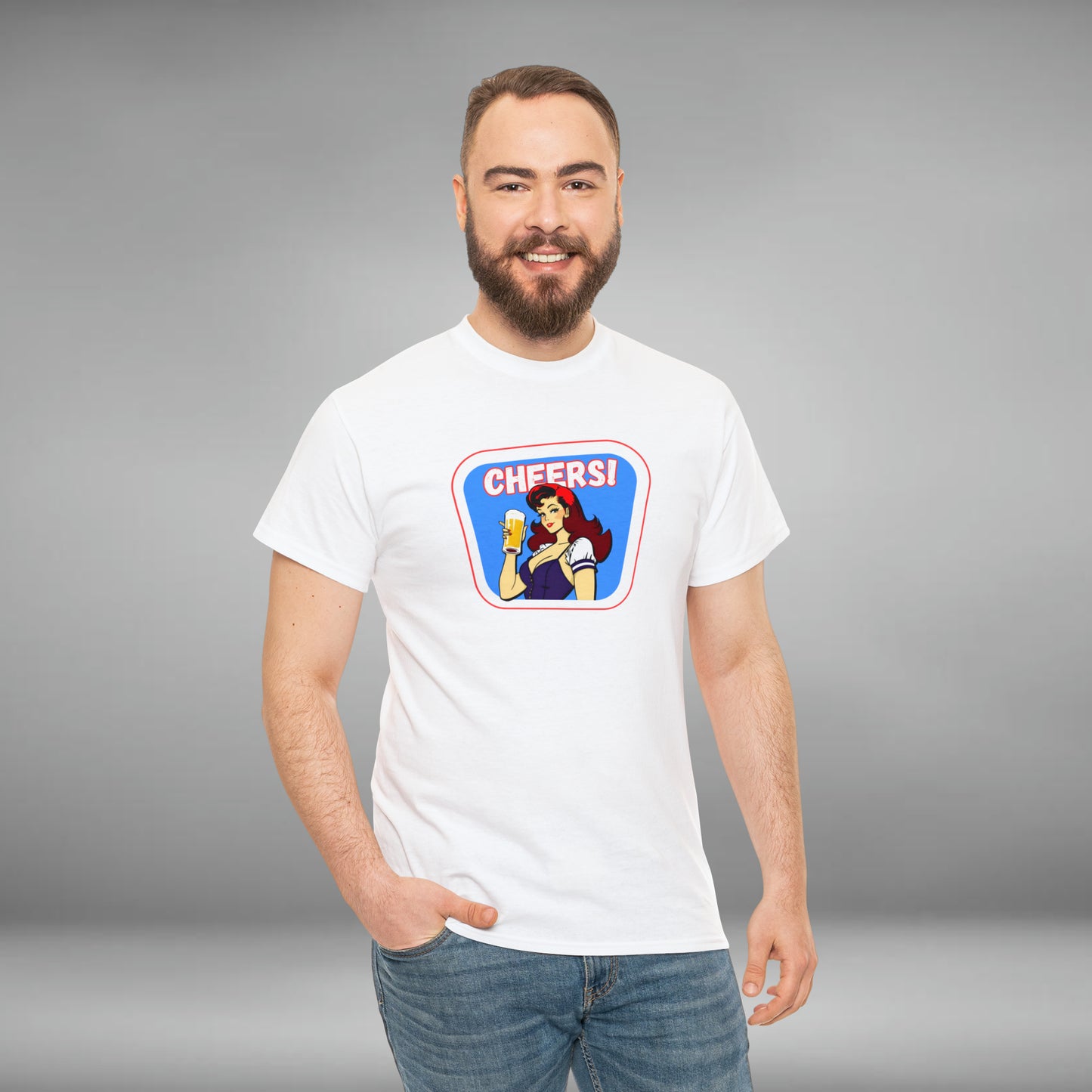 Cheers Custom Unisex Heavy Cotton Graphic Tee