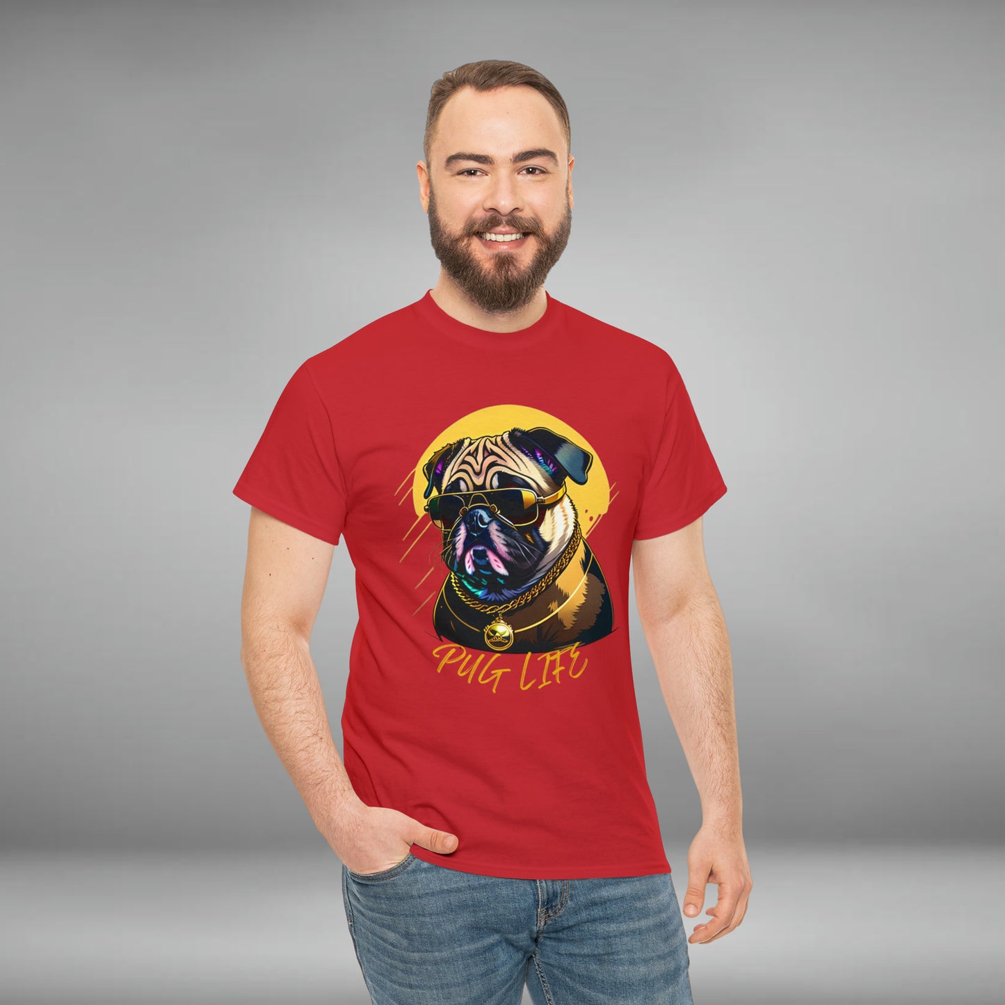 Pug Life, Unisex Heavy Cotton Graphic Tee