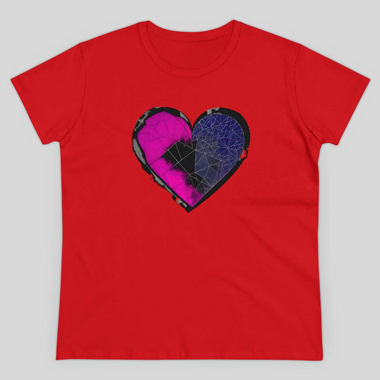 Shattered Heart Women's Midweight Cotton Tee