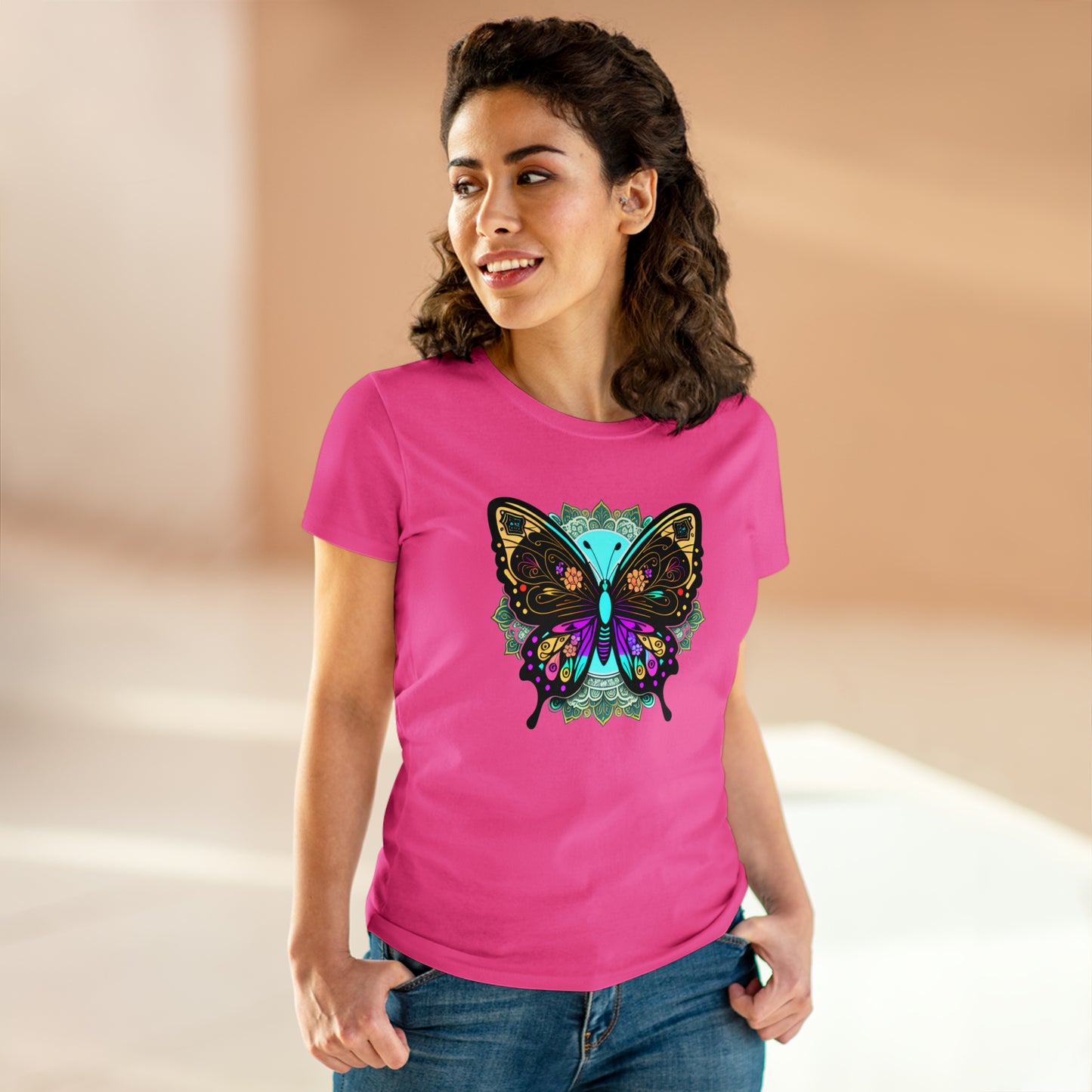 Butterfly, Women's Midweight Cotton Tee
