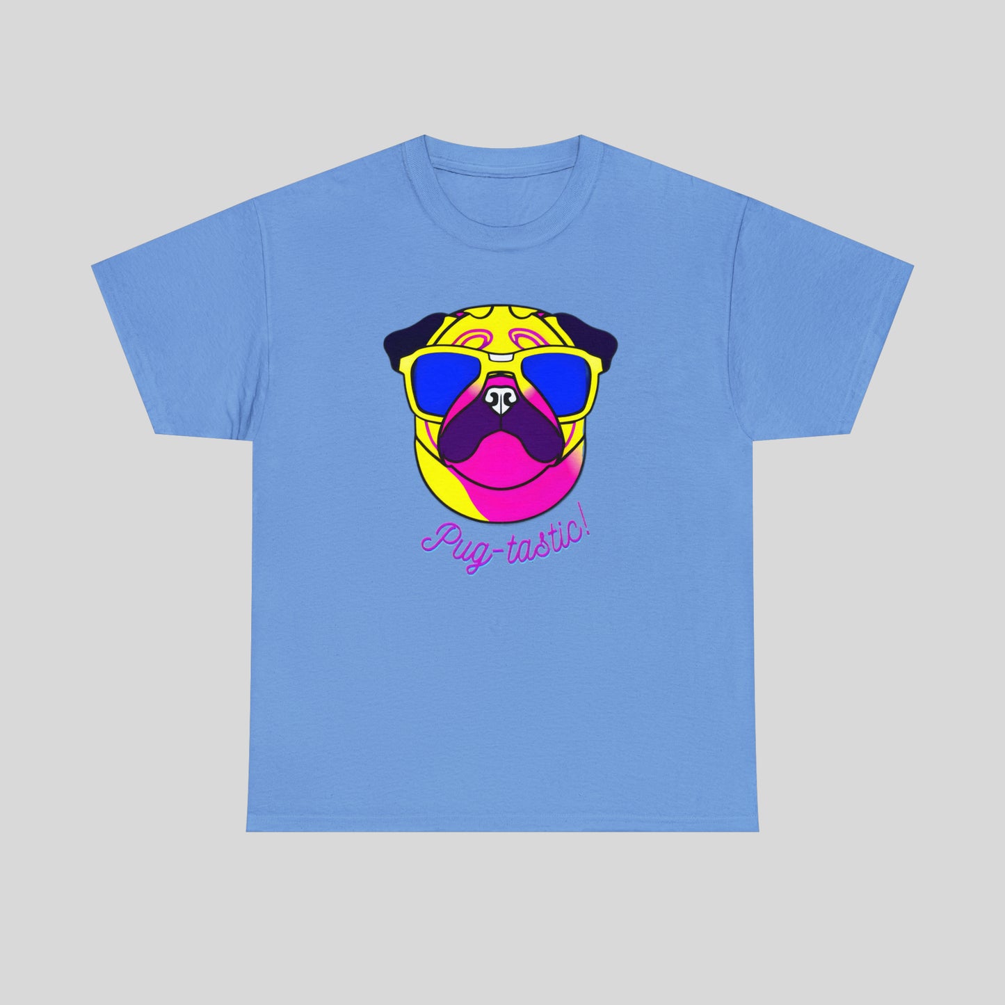 Pug- tastic, Pug Custom Graphic Unisex Heavy Cotton Tee
