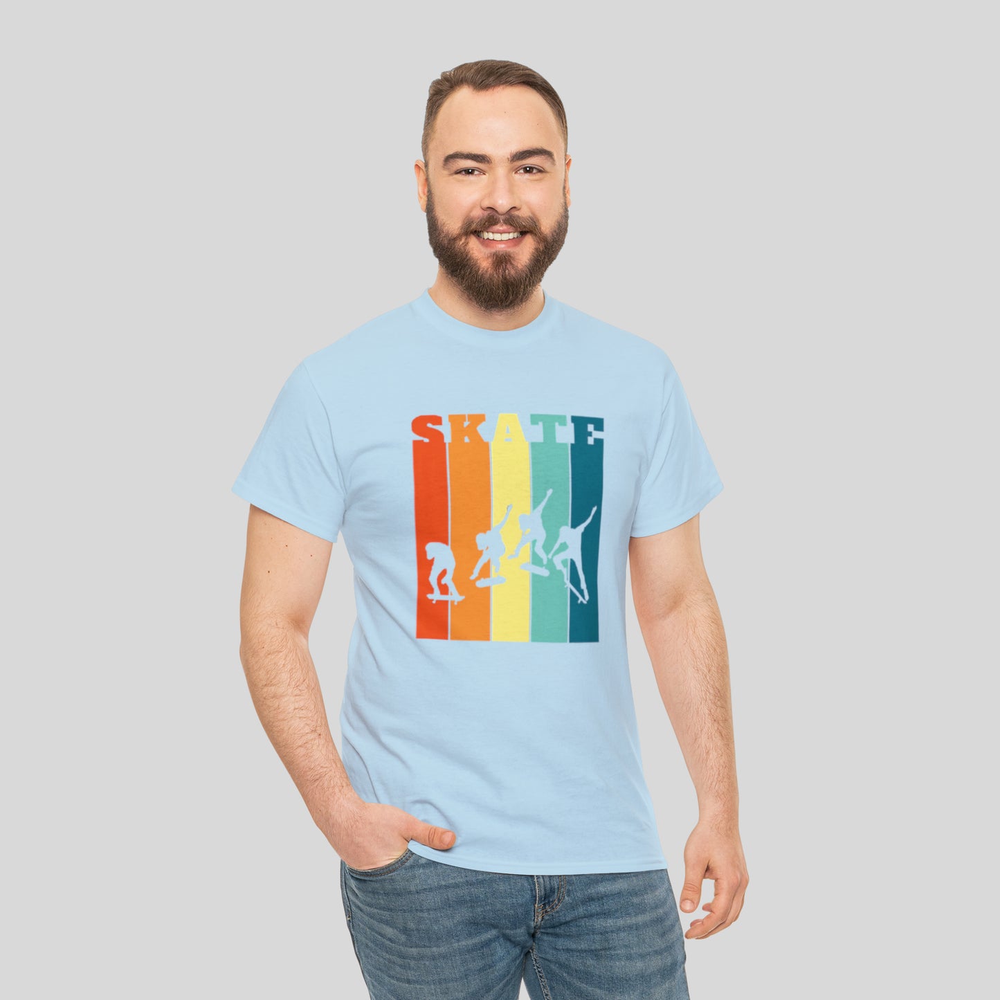 SKATE, Custom Graphic Unisex Heavy Cotton Tee