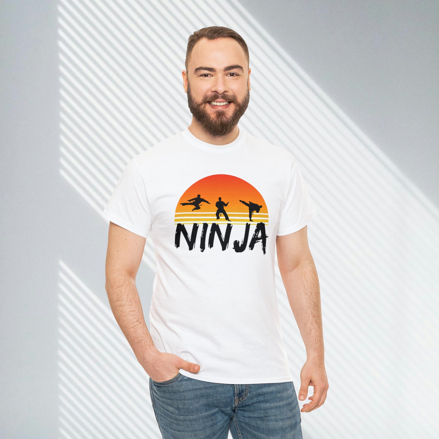 NINJA, Custom Unisex Heavy Cotton Graphic Tee